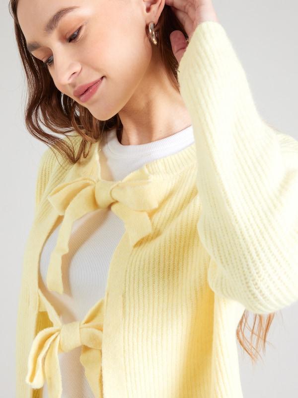 PIECES PIECES Strickjacke In Pastellgelb