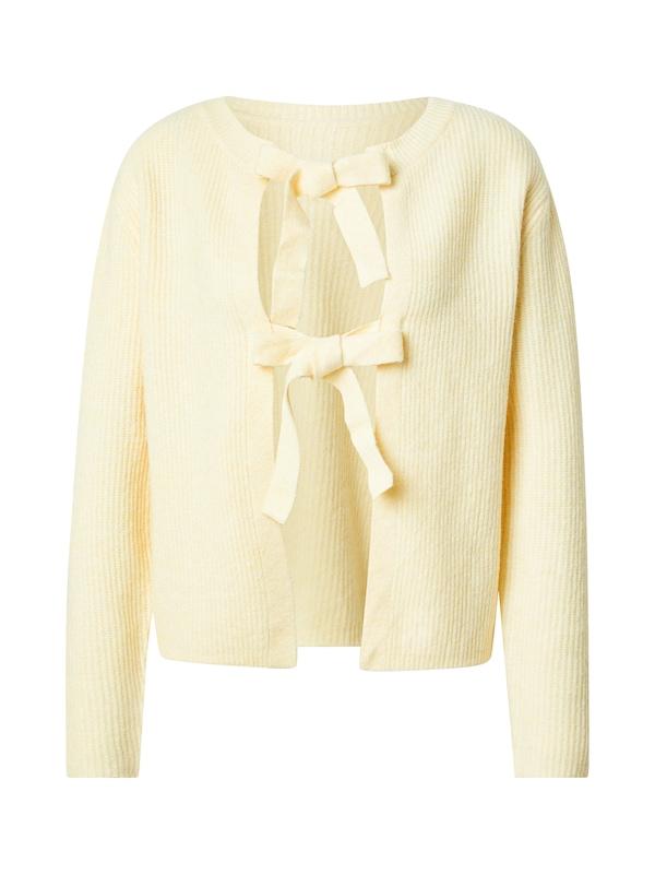 PIECES PIECES Strickjacke in Pastellgelb