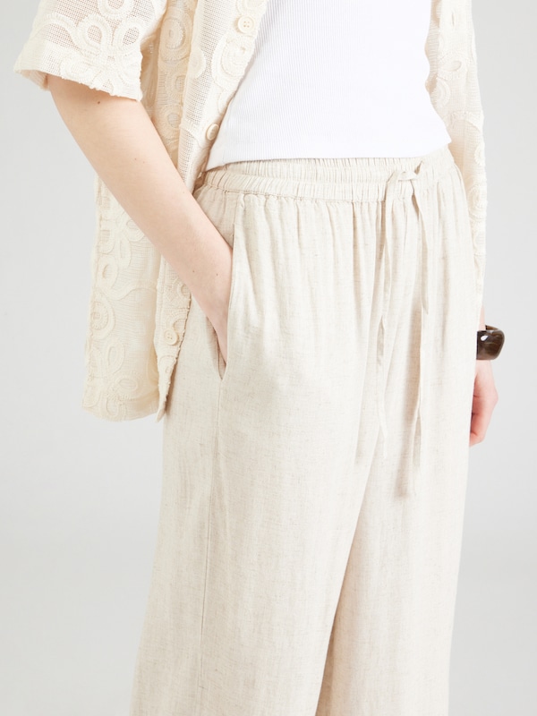 PIECES PIECES Wide Leg Hose 'PCPia'' In Ecru