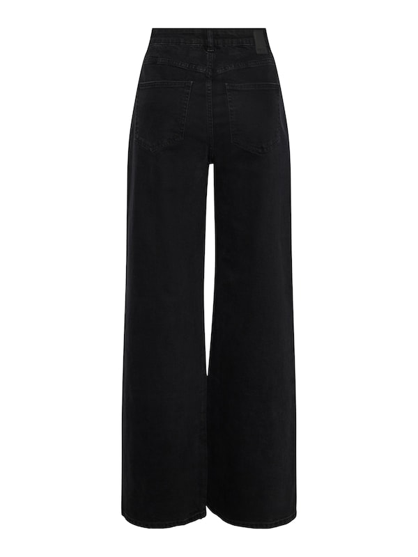 PIECES PIECES Wide Leg Jeans 'Selma' In Black Denim