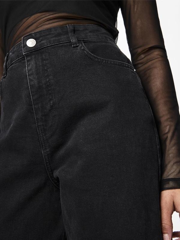PIECES PIECES Wide Leg Jeans 'Selma' In Black Denim