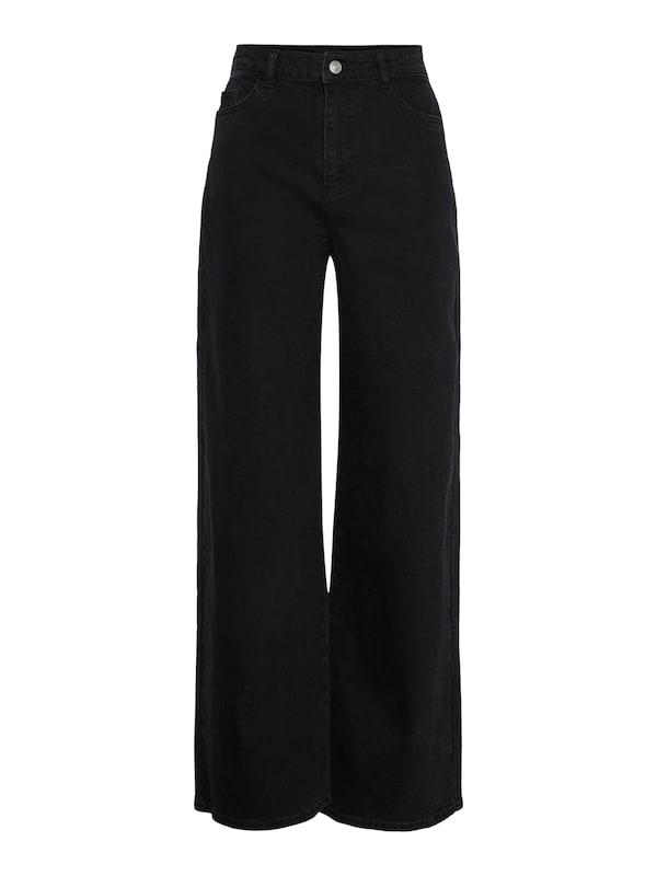 PIECES PIECES Wide Leg Jeans 'Selma' in Black Denim
