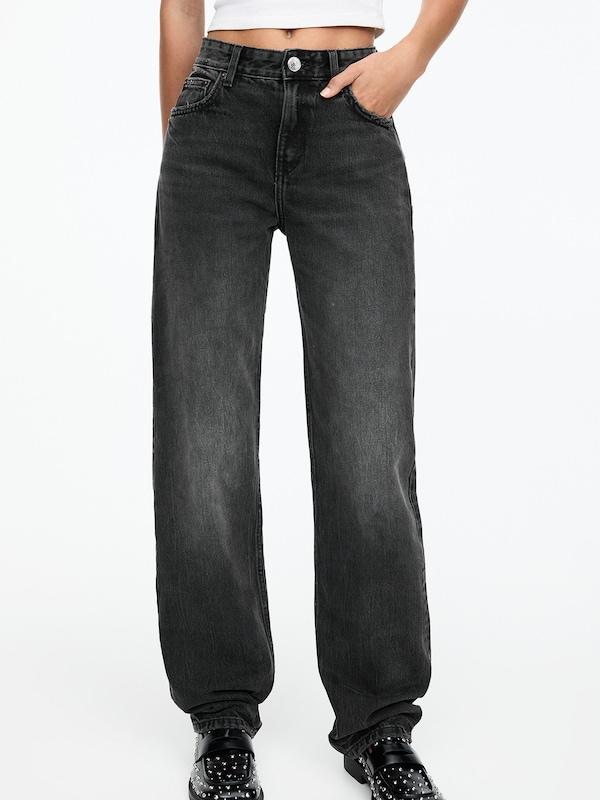 Pullu0026Bear Pull&Bear Loosefit Jeans In Black Denim