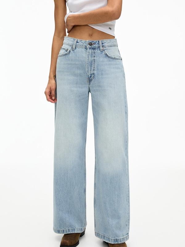 Pullu0026Bear Pull&Bear Loosefit Jeans In Blue Denim
