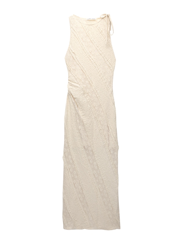 Pullu0026Bear Pull&Bear Kleid in Ecru