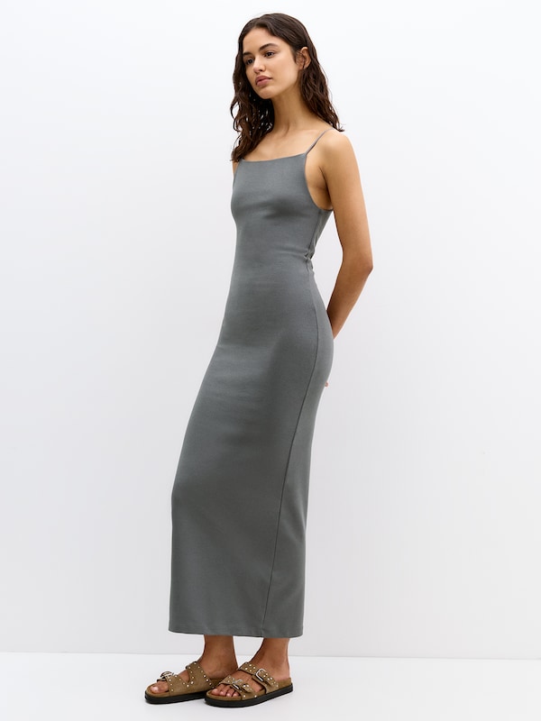 Pullu0026Bear Pull&Bear Kleid In Graumeliert
