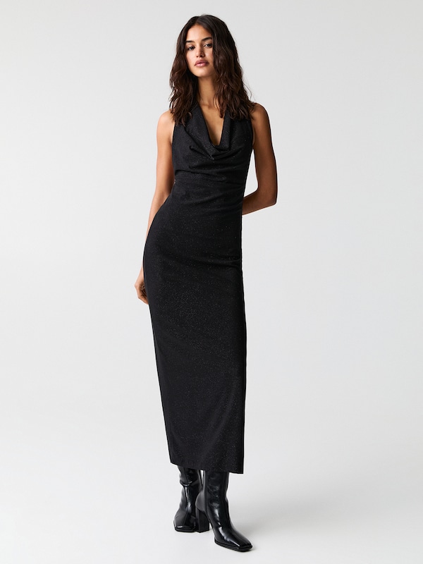 Pullu0026Bear Pull&Bear Kleid In Schwarzmeliert