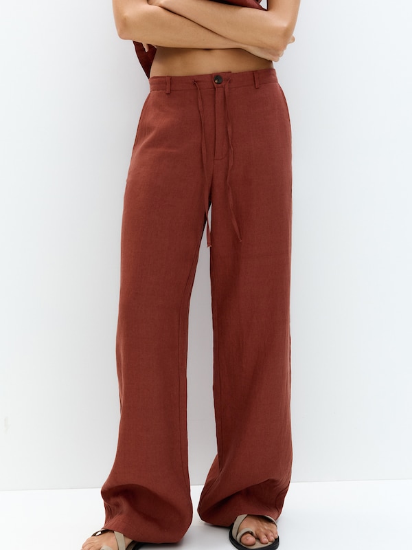 Pullu0026Bear Pull&Bear Loosefit Hose In Rostrot
