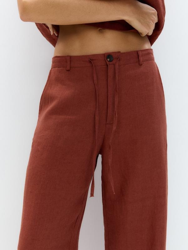 Pullu0026Bear Pull&Bear Loosefit Hose In Rostrot