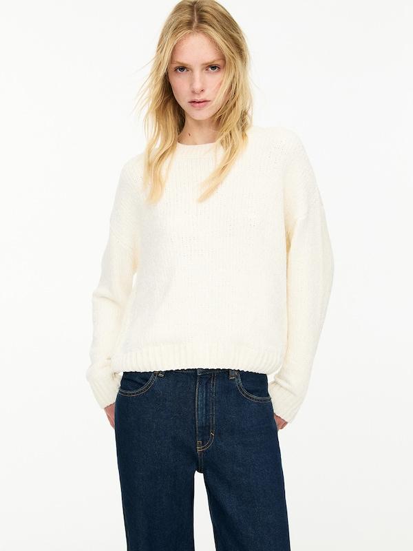 Pullu0026Bear Pull&Bear Pullover In Ecru