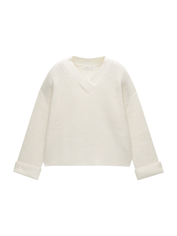 Pullu0026Bear Pull&Bear Pullover in Ecru