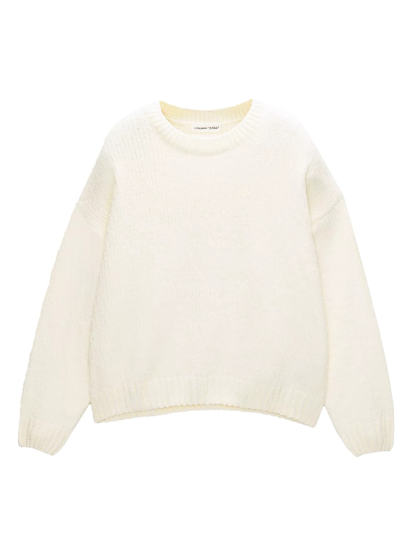 Pullu0026Bear Pull&Bear Pullover In Ecru