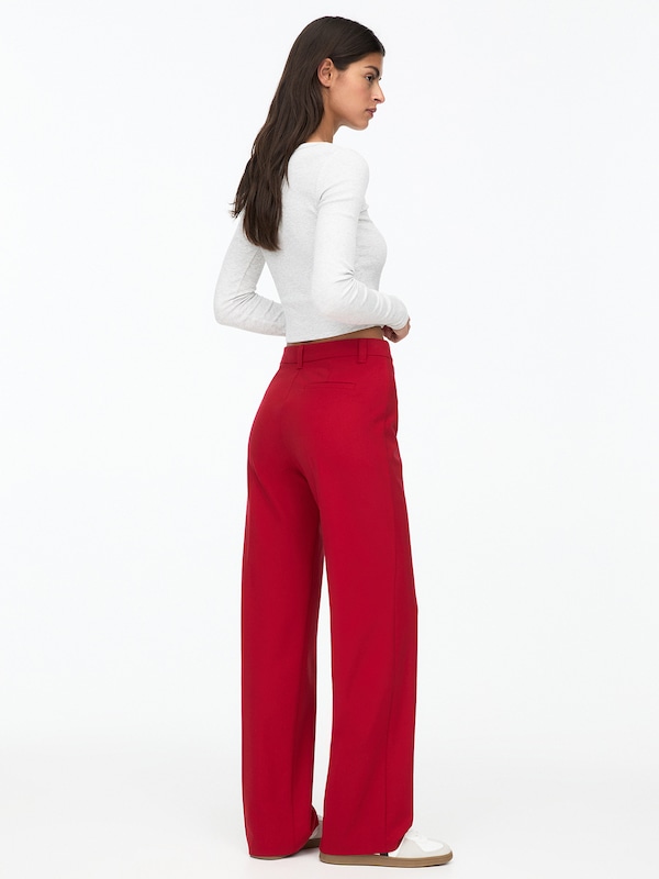 Pullu0026Bear Pull&Bear Regular Hose In Dunkelrot