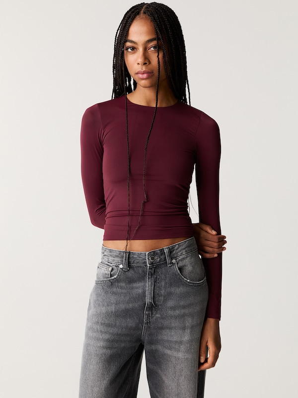 Pullu0026Bear Pull&Bear Shirt In Beere