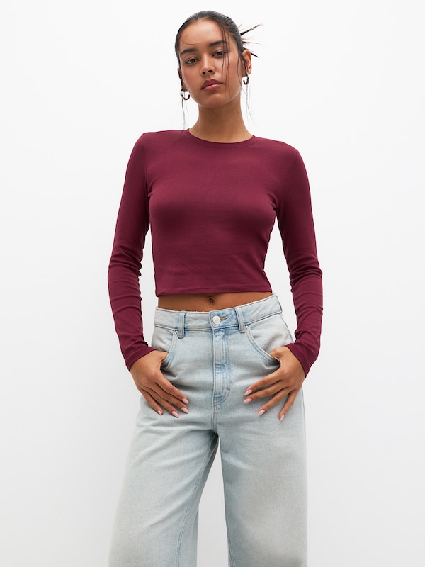 Pullu0026Bear Pull&Bear Shirt In Grau Bordeaux
