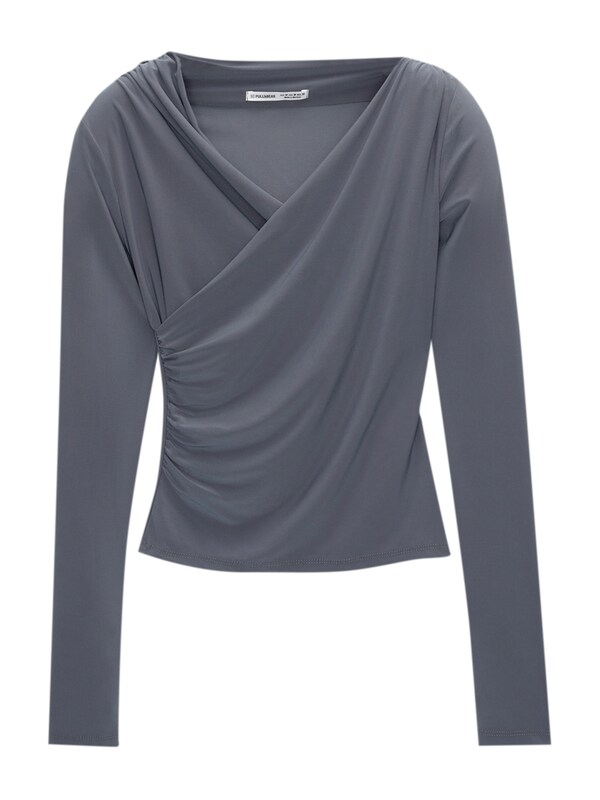 Pullu0026Bear Pull&Bear Shirt in Rauchblau