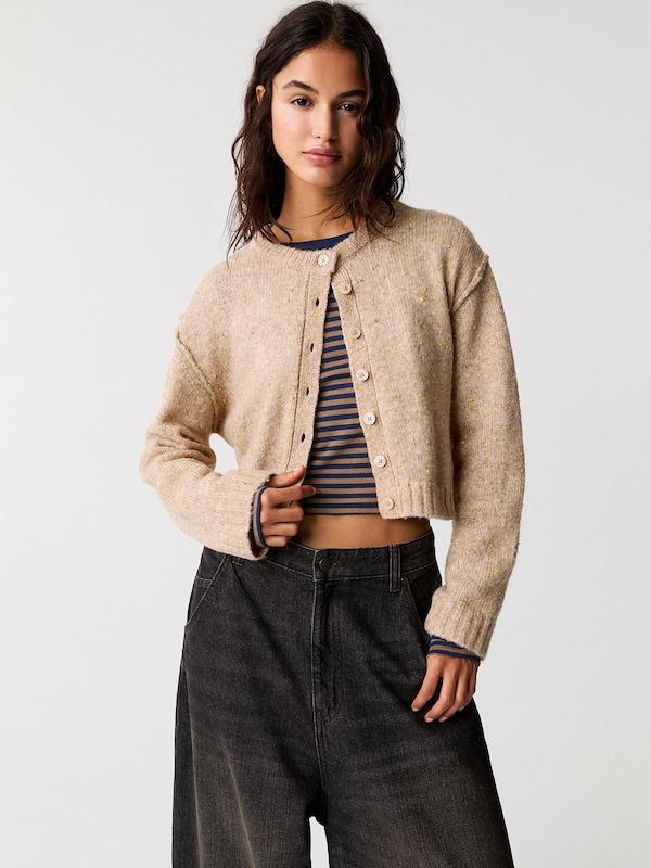 Pullu0026Bear Pull&Bear Strickjacke In Sand