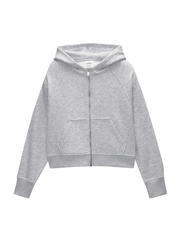 Pullu0026Bear Pull&Bear Sweatjacke in Hellgrau
