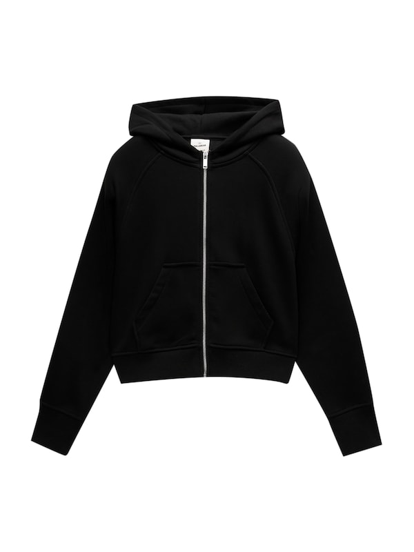 Pullu0026Bear Pull&Bear Sweatjacke in Schwarz