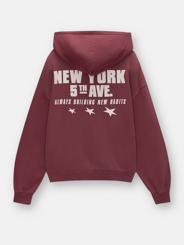 Pullu0026Bear Pull&Bear Sweatshirt In Bordeaux