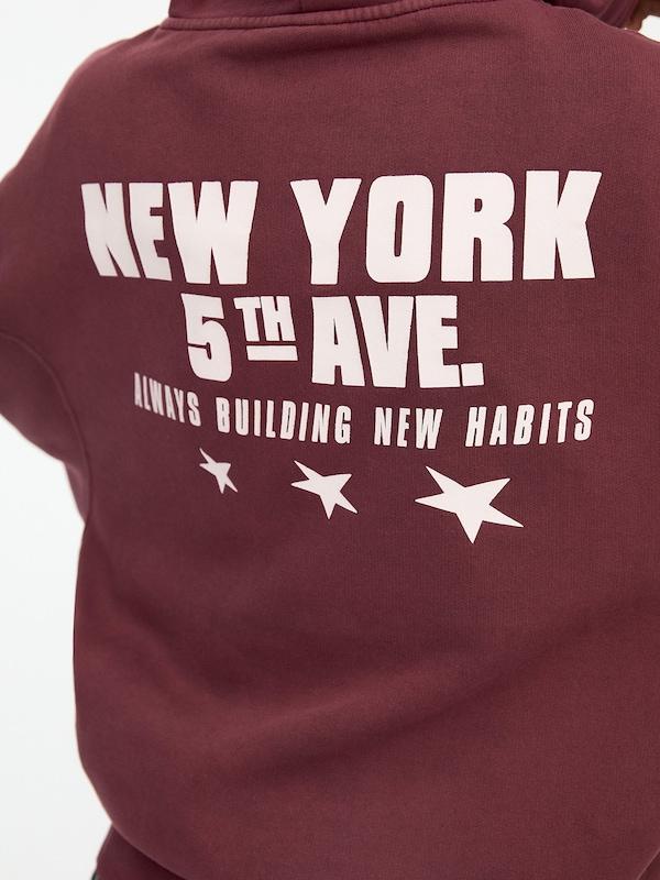 Pullu0026Bear Pull&Bear Sweatshirt In Bordeaux