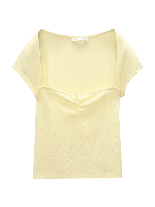 Pullu0026Bear Pull&Bear T-Shirt in Gelb