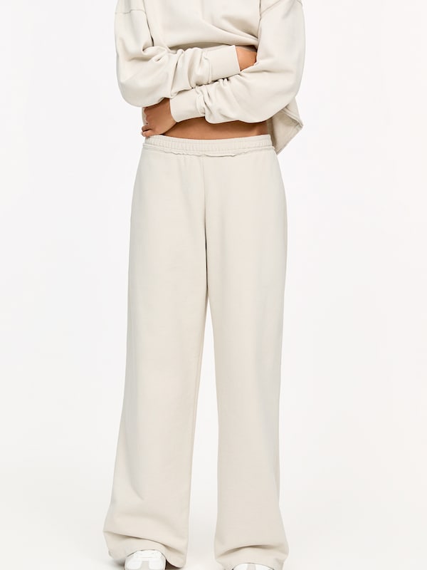Pullu0026Bear Pull&Bear Wide Leg Hose In Ecru