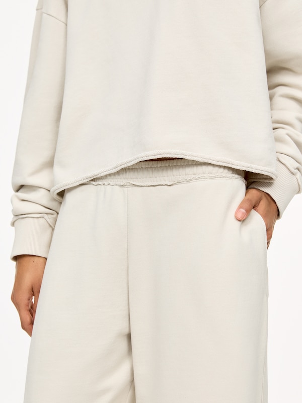 Pullu0026Bear Pull&Bear Wide Leg Hose In Ecru