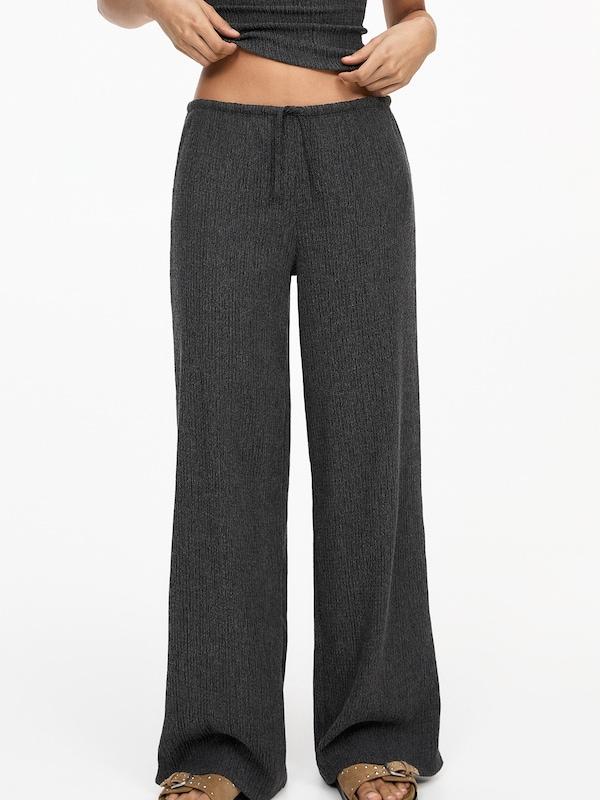 Pullu0026Bear Pull&Bear Wide Leg Hose In Graphit