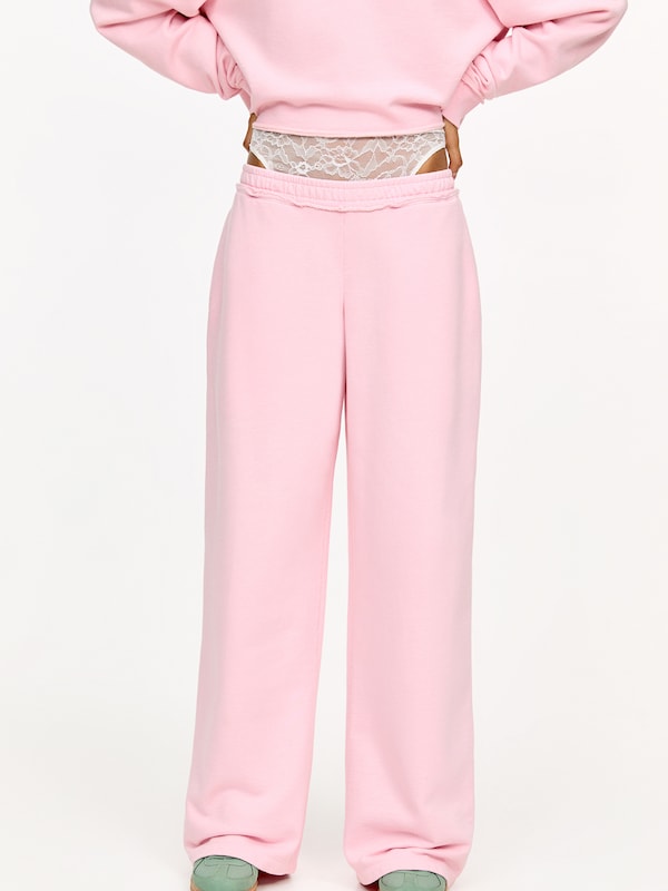 Pullu0026Bear Pull&Bear Wide Leg Hose In Rosa