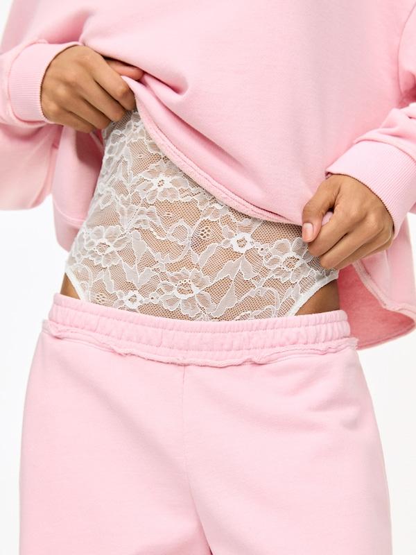 Pullu0026Bear Pull&Bear Wide Leg Hose In Rosa