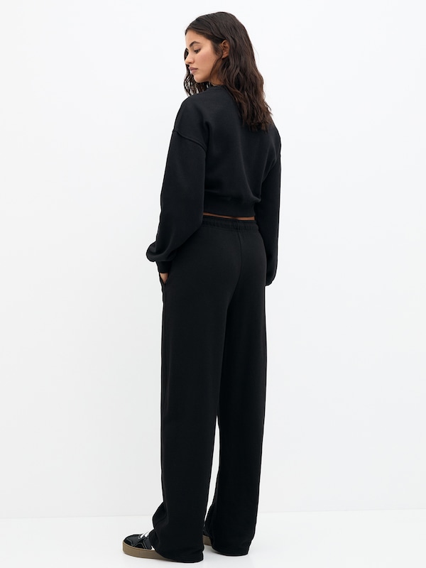 Pullu0026Bear Pull&Bear Wide Leg Hose In Schwarz