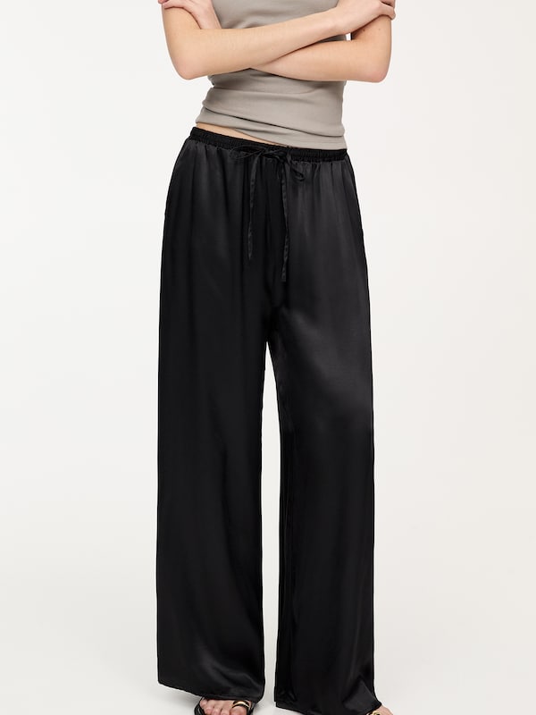 Pullu0026Bear Pull&Bear Wide Leg Hose In Schwarz