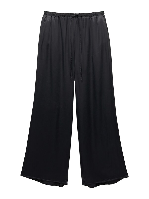 Pullu0026Bear Pull&Bear Wide Leg Hose in Schwarz