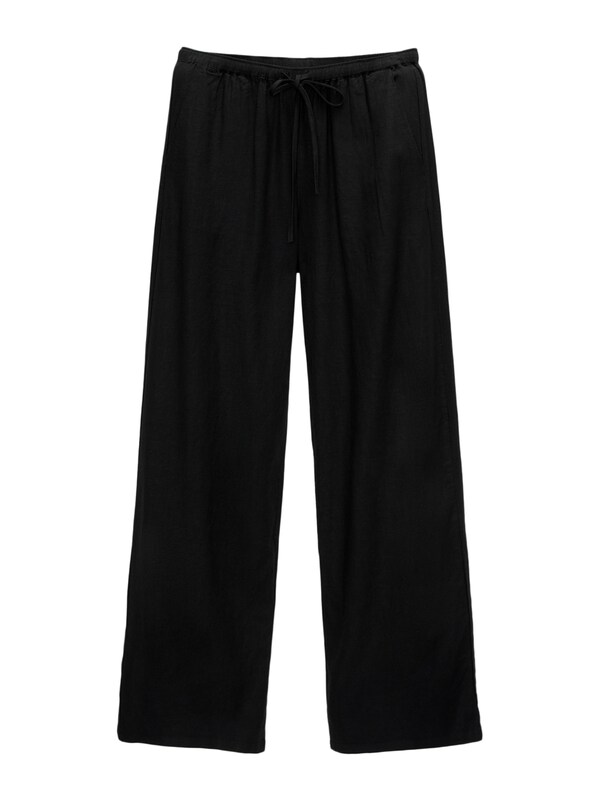 Pullu0026Bear Pull&Bear Wide Leg Hose in Schwarz