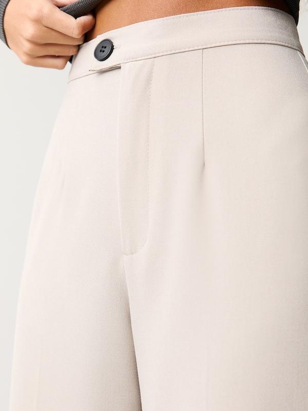 Pullu0026Bear Pull&Bear Wide Leg Hose In Stone