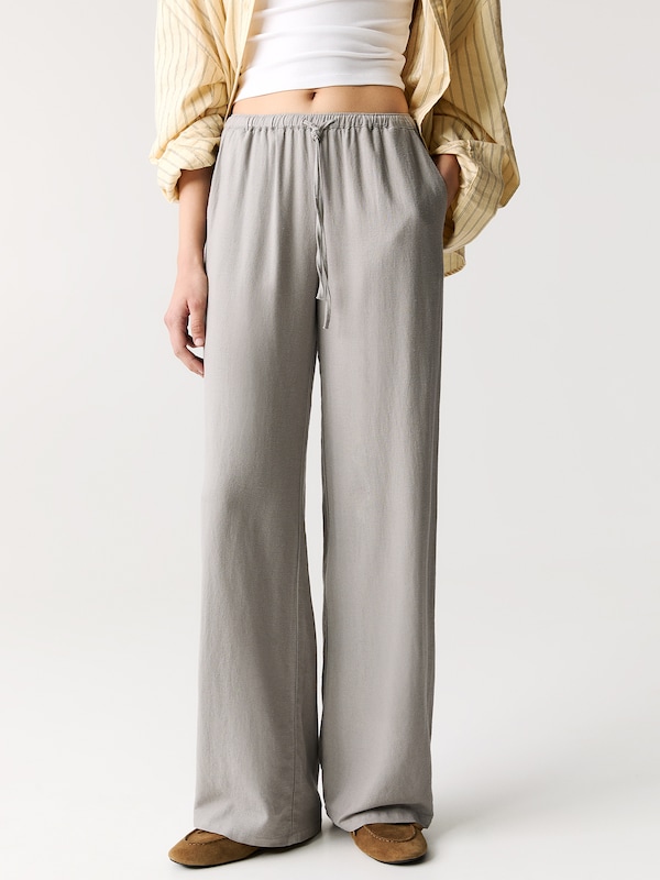 Pullu0026Bear Pull&Bear Wide Leg Hose In Taupe
