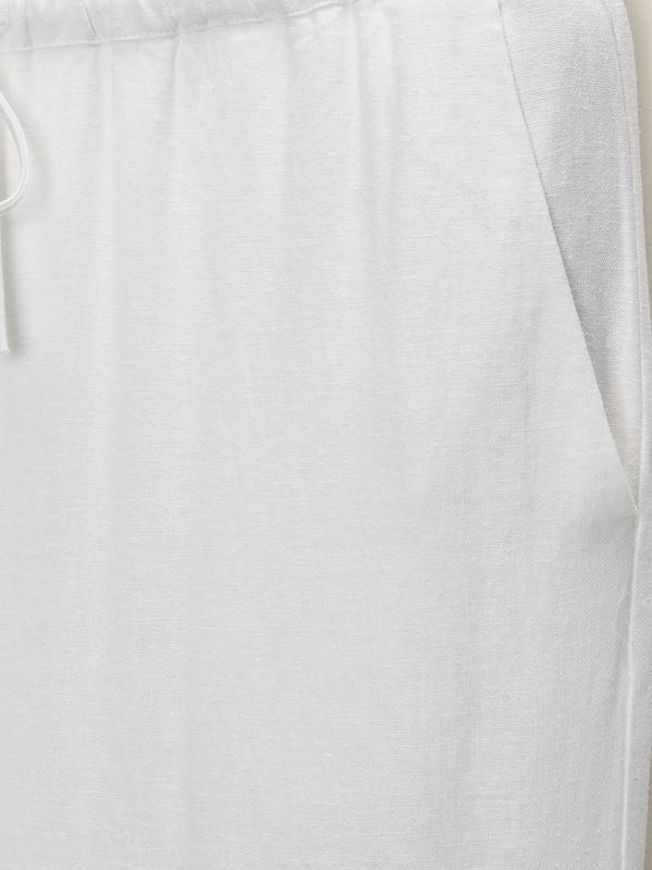 Pullu0026Bear Pull&Bear Wide Leg Hose In Weiß