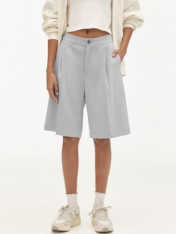 Pullu0026Bear Pull&Bear Wide Leg Shorts In Grau