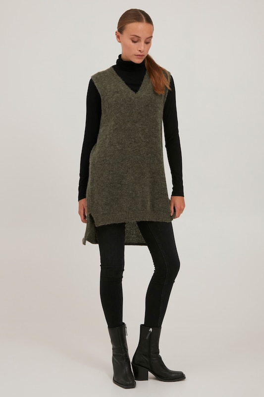 PULZ Jeans PULZ Jeans Pullover 'ASTRID' In Grün