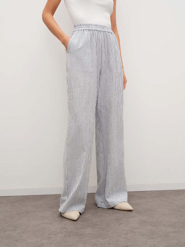 RÆRE By Lorena Rae RÆRE By Lorena Rae Wide Leg Hose 'Asta' In Opal Weiß