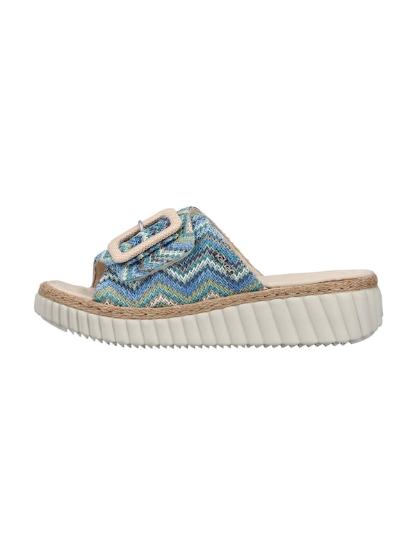 Rieker Rieker Pantolette In Blau Hellblau Dunkelblau