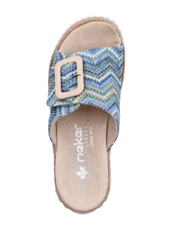Rieker Rieker Pantolette In Blau Hellblau Dunkelblau