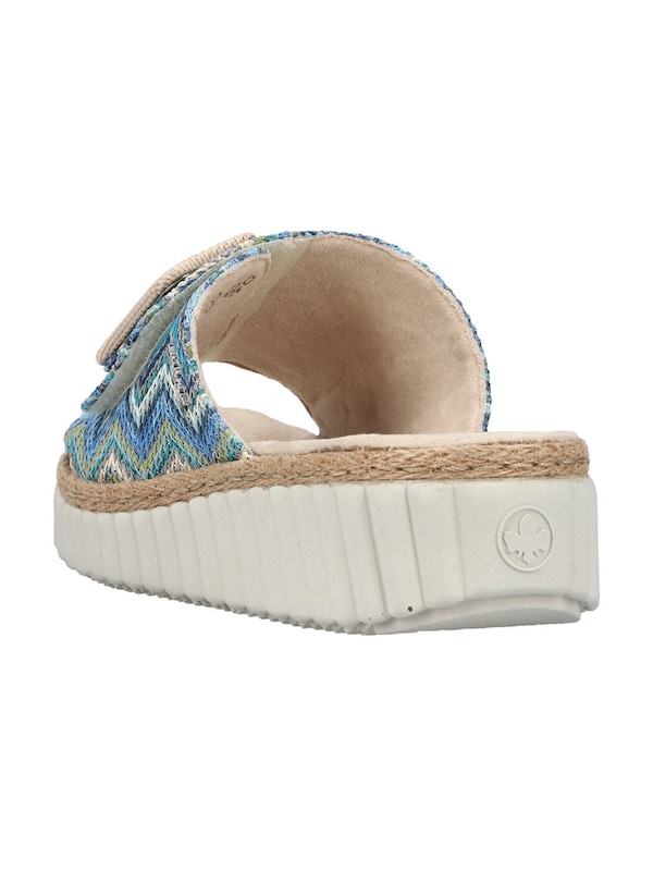 Rieker Rieker Pantolette In Blau Hellblau Dunkelblau