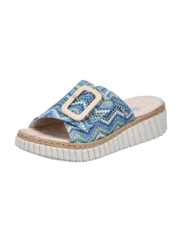 Rieker Rieker Pantolette in Blau Hellblau Dunkelblau