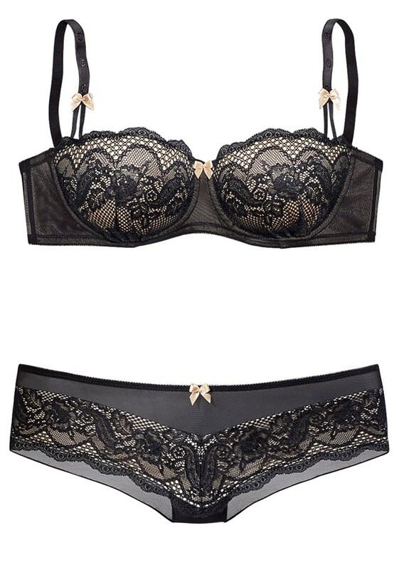 s.Oliver s.Oliver Balconette Set: BH + Panty in Schwarz