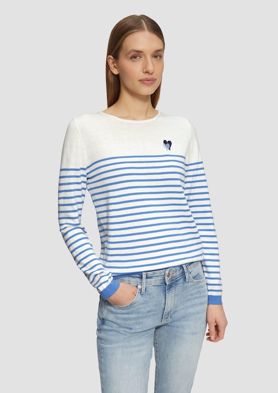 S.Oliver S.Oliver Pullover In Blau Navy Hellblau