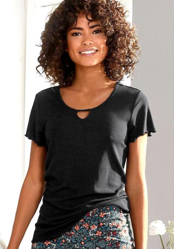 S.Oliver S.Oliver Schlafshirt In Schwarz