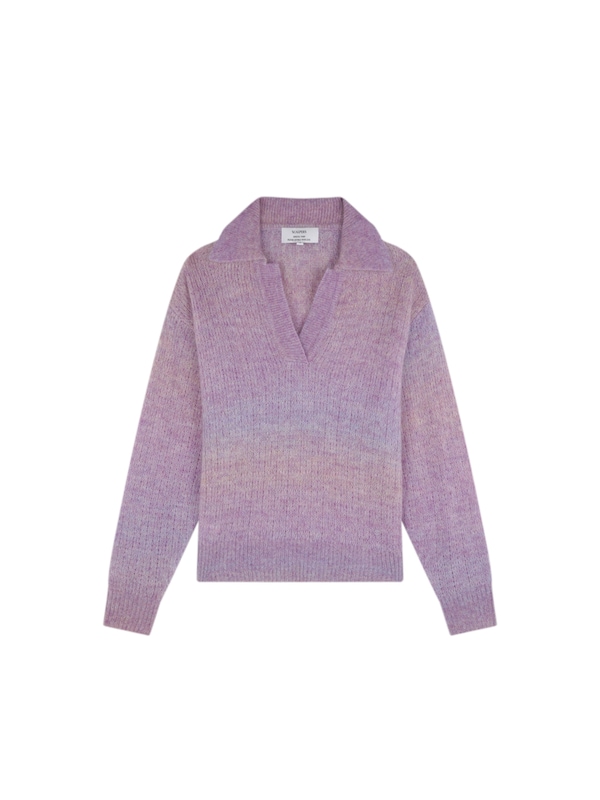 Scalpers Scalpers Polo Brushed Jumper ' ' in Lila Flieder