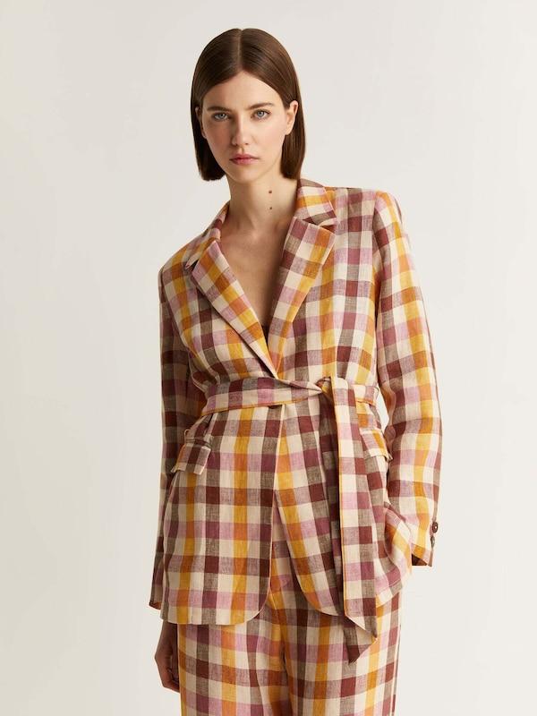 Scalpers Scalpers Blazer 'Vichy' In Braunmeliert